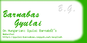 barnabas gyulai business card